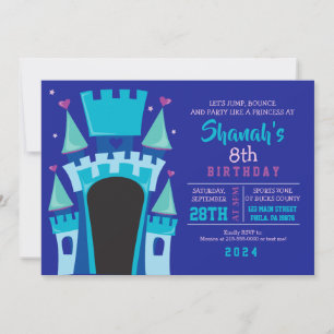 Invitation CHÂTEAU DE PRINCESSE MAISON À REBONDIR Fête d'anni