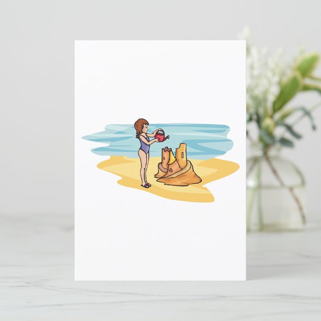 Invitation Château de sable de plage (Créateur téléchargé)