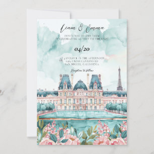 Invitation Château De Versailles France Mariage Paysage