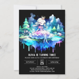 Invitation Château enchanté Princesse Anniversaire