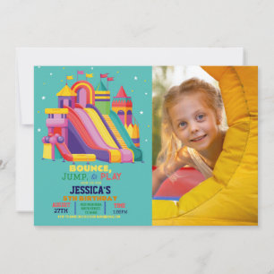 Invitation Château Gonflable Anniversaire Fête Saut Photo