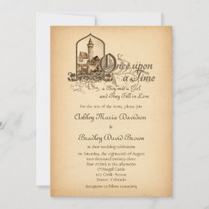 Invitation Château médiéval de Fairytale Une Fois Sur Mariage