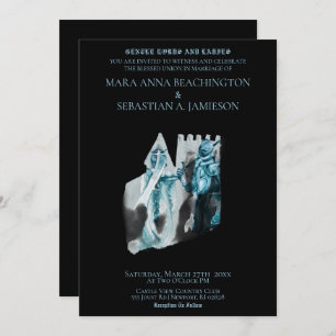 Invitation *~* Château médiéval Princesse Mariage chevalier