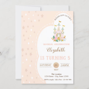 Invitation Château Mignon Étoiles Anniversaire 