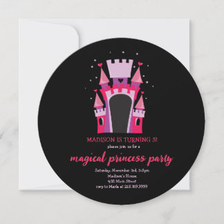 INVITATION CHÂTEAU PRINCESS BOUNCE MAISON D'ANNIVERSAIRE