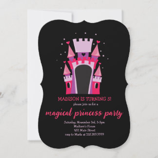 INVITATION CHÂTEAU PRINCESS BOUNCE MAISON D'ANNIVERSAIRE