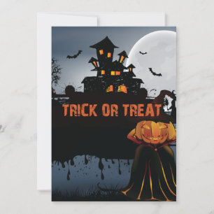 Invitation Château trick or treat