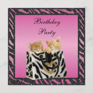 Invitation Chatons dans l'anniversaire de parties