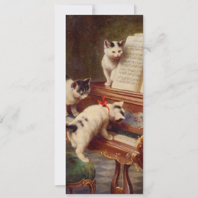 Invitation Chatons et piano (Devant)