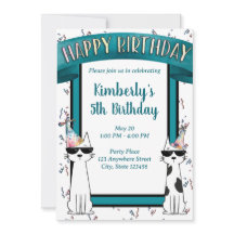 Chats cools joyeux anniversaire