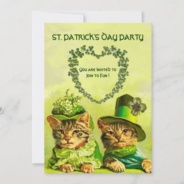INVITATION CHATS IRLANDAIS À L'ANCIENNE, FÊTE DE LA SAINT-PAT (Devant)