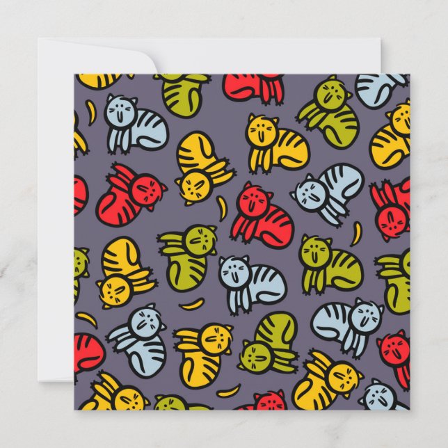 Invitation Chats plus bananes (Devant)