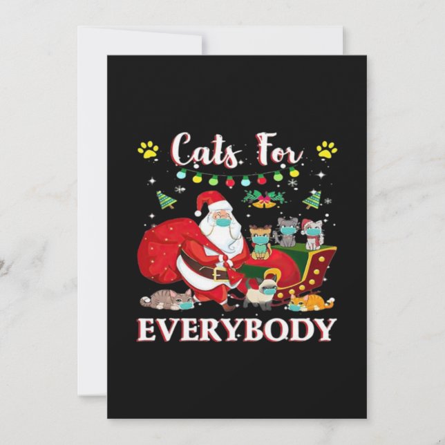 Invitation Chats Tous Noël (Devant)