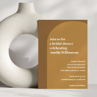 Chaud automne Brown couleur bloc Fête des mariées