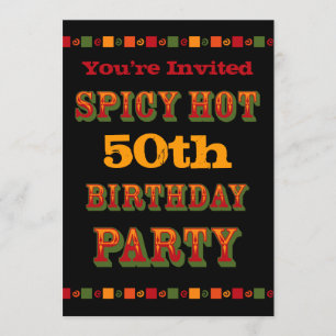 Invitation chaude et épicée d'anniversaire