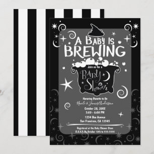 Invitation Chaudière à brasser envoûtante Shower bébé Hallowe