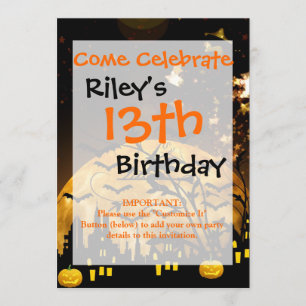 Invitation Chauffage de sorcière volante de chauves-souris lu