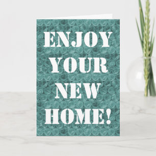 Invitation Chauffage turquoise à motif de papier bulle pour p