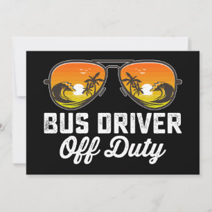 Invitation Chauffeur de Bus Hors Service Lunettes de Soleil D