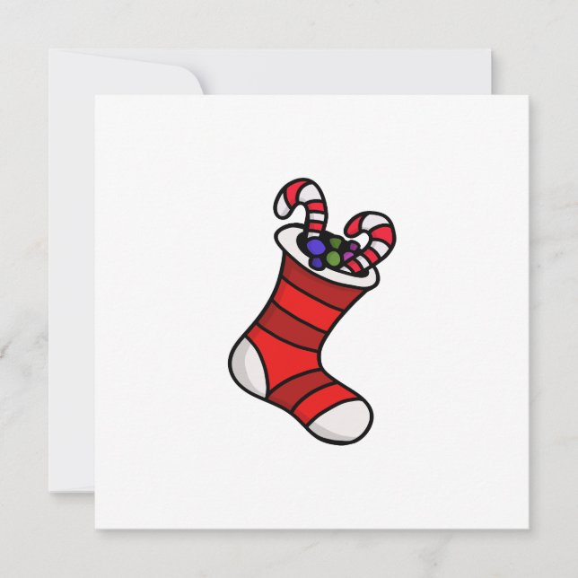 Invitation chaussette de Noël (Devant)