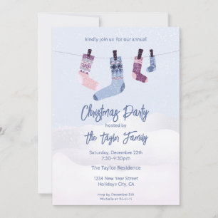 Invitation Chaussettes d'hiver de vacances Noël