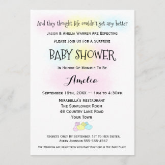 Invitation Chaussettes pour bébé Baby shower garçon ou fille 