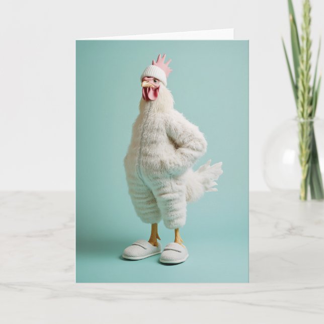 Invitation Chaussons Anthropomorphes Cosy De Fer De Poulet (Devant)