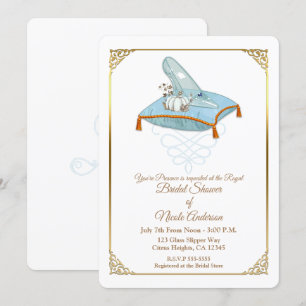 Invitation Chaussure en verre Cendrillon Fête des mariées élé