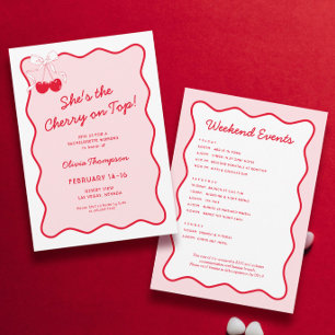 Invitation Chaussure la cerise sur le dessus Bachelorette Par