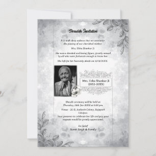 Invitation Chaussure Sandesh Hindu Shraddh