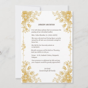 Invitation Chaussure Sandesh Hindu Shraddh