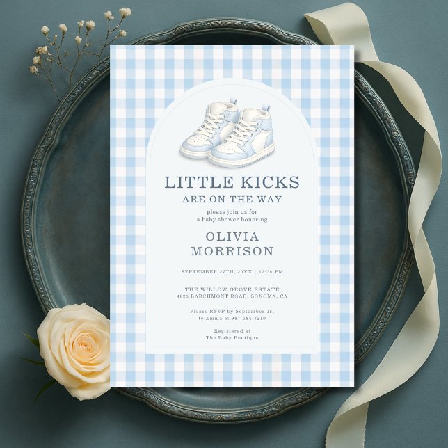 Invitation Chaussures à lacets Little Kicks Baby Shower (Créateur téléchargé)