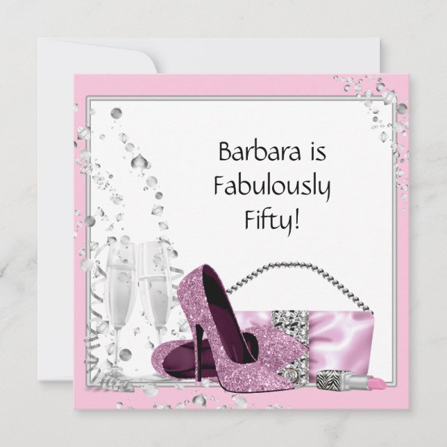 Invitation Chaussures à talons hauts Champagne Femme Rose et  (Devant)