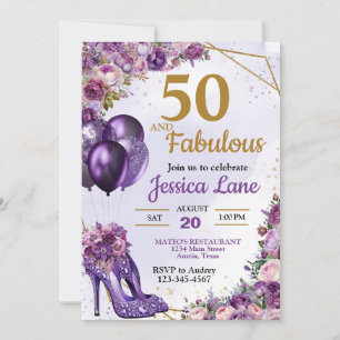 Invitation Chaussures à talons hauts élégantes Fête d'anniver