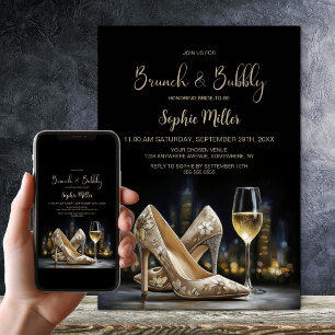Invitation Chaussures à talons hauts florales beige Brunch et
