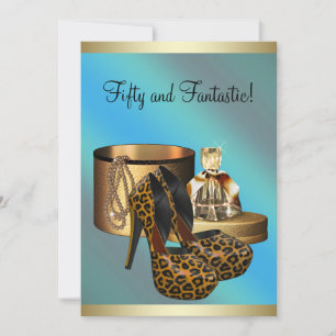 Invitation Chaussures à talons hauts Léopard Or Femme 50 ans 