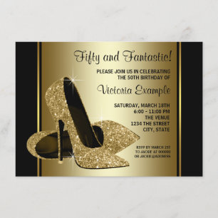 Invitation Chaussures à talons hauts noires pour femme, fête
