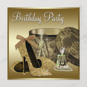 Invitation Chaussures à talons hauts Perles Noir Or Femme Ann