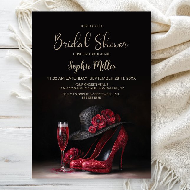 Invitation Chaussures à talons hauts rouges Baby Shower (Créateur téléchargé)
