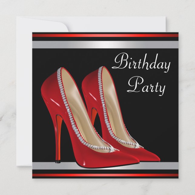 Invitation Chaussures à talons hauts rouges Chaussure rouge n (Devant)