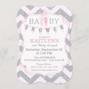 Invitation Chaussures Ballerina et Baby shower d'impression C
