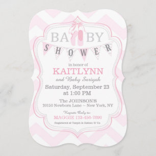 Invitation Chaussures Ballerina et Baby shower d'impression C