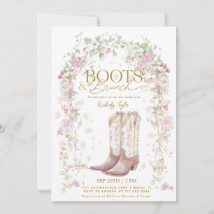 Invitation Chaussures & Brunch Arche de Fleurs de Mariage