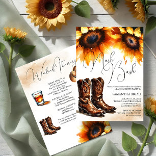 Invitation Chaussures de Bachelorette du Sunflower Jaune Week