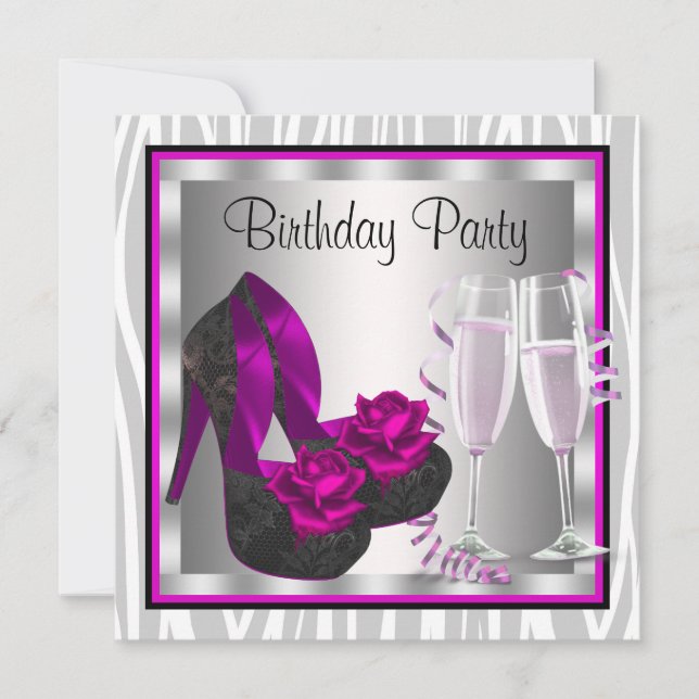 Invitation Chaussures de cocktails pour femmes Rose chaud Inv (Devant)