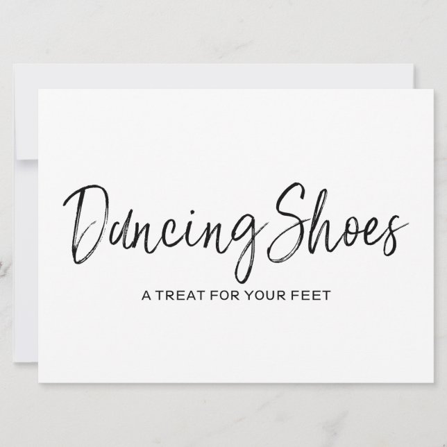 Invitation Chaussures de danse de mariage Panneau élégant ave (Devant)