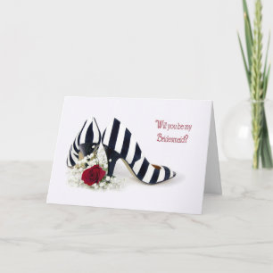 Invitation Chaussures de femme de chambre et Rose