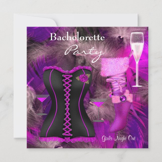 Invitation Chaussures de fête de Bachelorette Talons Hauts Bo (Devant)