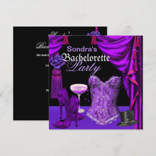 Invitation Chaussures de fête de fiançailles en corset noir v