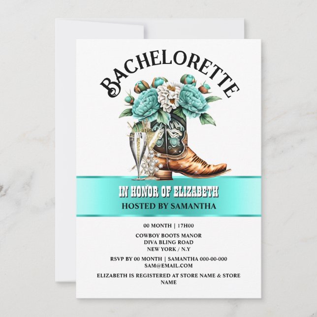 Invitation Chaussures de fille de pays tourbée bulle glam chi (Devant)